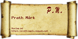 Prath Márk névjegykártya